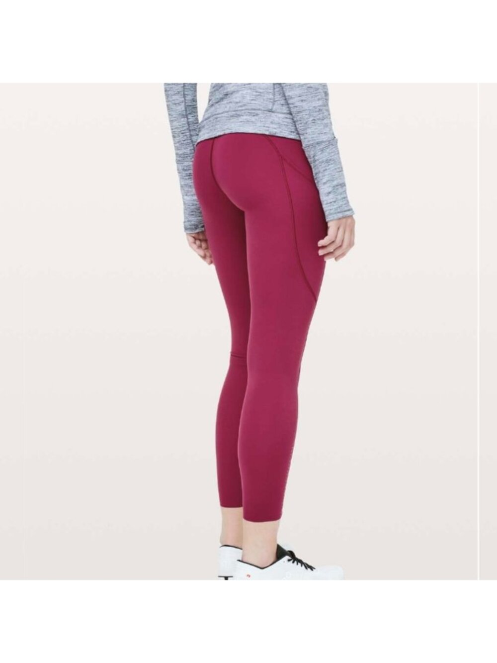 Lululemon Fast & Free 7/8 Tight II *Nulux 25" Star Ruby